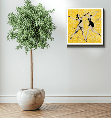 Athletic Feminine Dance Moves Wrapped Canvas - Beyond T-shirts