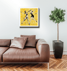 Athletic Feminine Dance Moves Wrapped Canvas - Beyond T-shirts