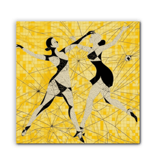 Athletic Feminine Dance Moves Wrapped Canvas - Beyond T-shirts