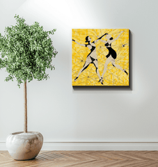 Athletic Feminine Dance Moves Wrapped Canvas - Beyond T-shirts