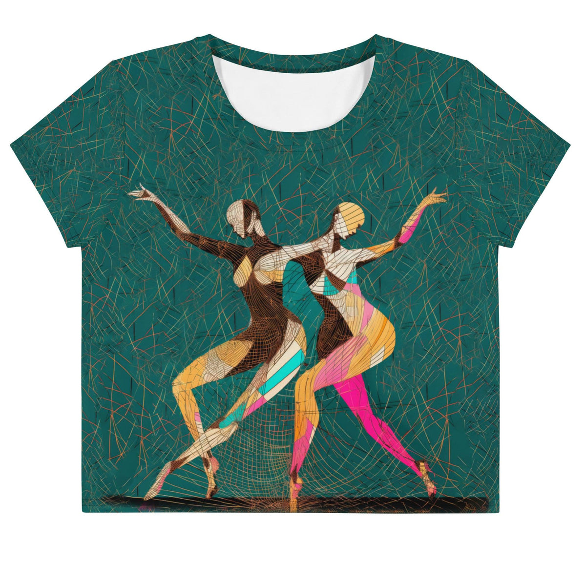 Athletic Women's Dance Performance All-Over Print Crop Tee - Beyond T-shirts