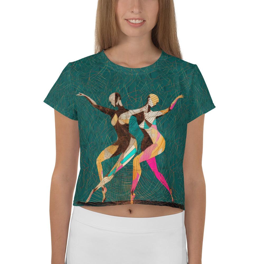 Athletic Women's Dance Performance All-Over Print Crop Tee - Beyond T-shirts