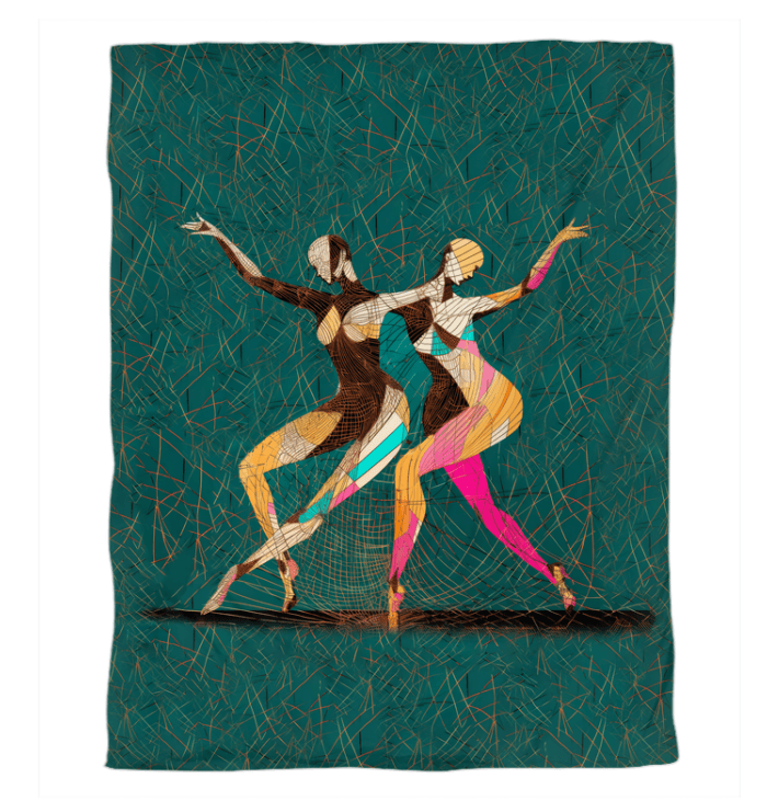 Athletic-themed duvet cover featuring women in dance poses for bedroom decor.