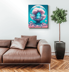 Azure Abode Wrapped Canvas - Beyond T-shirts