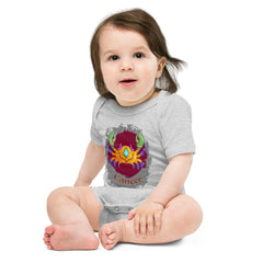 Stylish cancer-themed infant short sleeve outfit