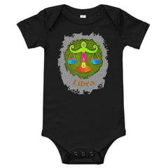 Comfortable short-sleeve baby Libra garment close-up