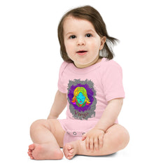 Virgo baby one-piece in a gift box, perfect for baby showers.