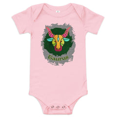 Newborn Taurus sign short sleeve bodysuit