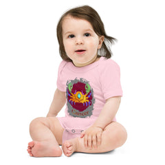 Soft short sleeve one-piece for babies cancer design