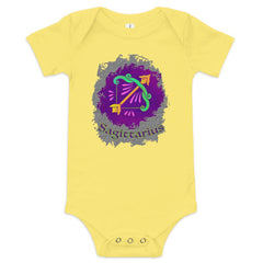 Gift perfect Sagittarius baby one-piece with short sleeves close-up