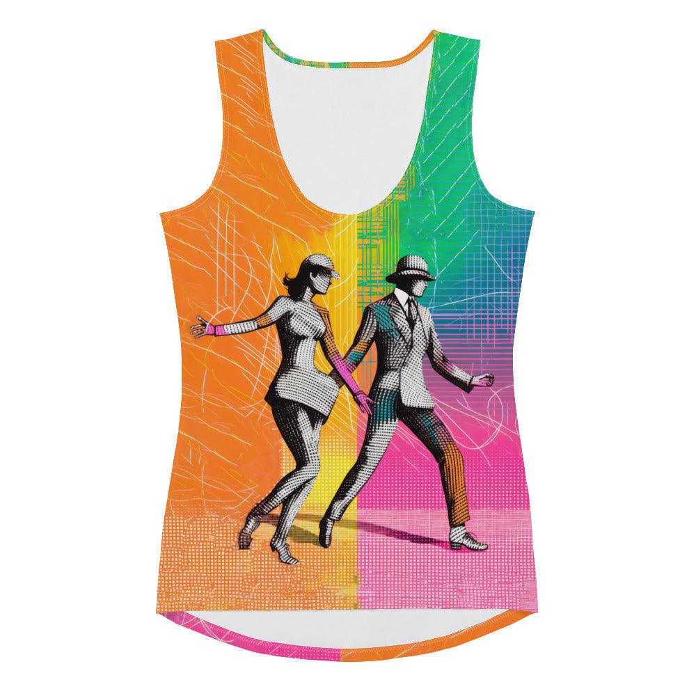 Balletic Drama Attire tank top with vibrant sublimation print