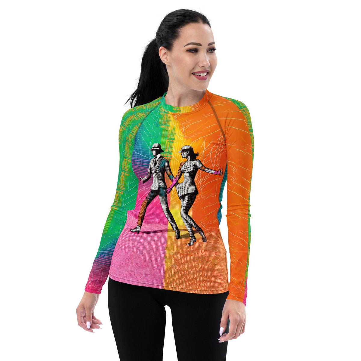 Balletic Drama Attire Women's Rash Guard front view