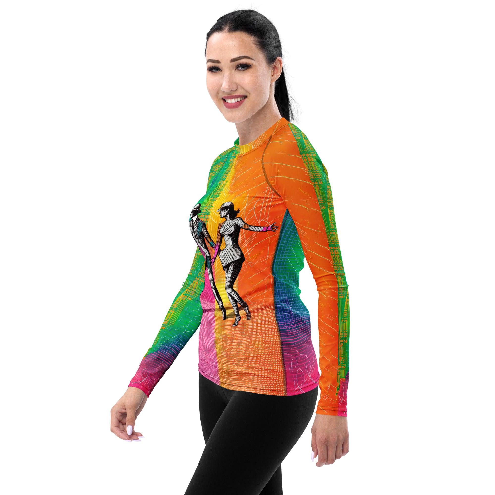 Durable swimwear for women - Balletic Drama Rash Guard