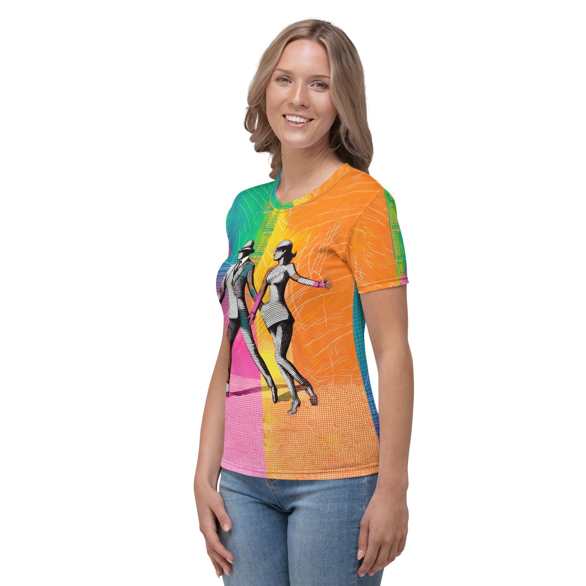 Woman wearing Balletic Drama Attire T-shirt with grace