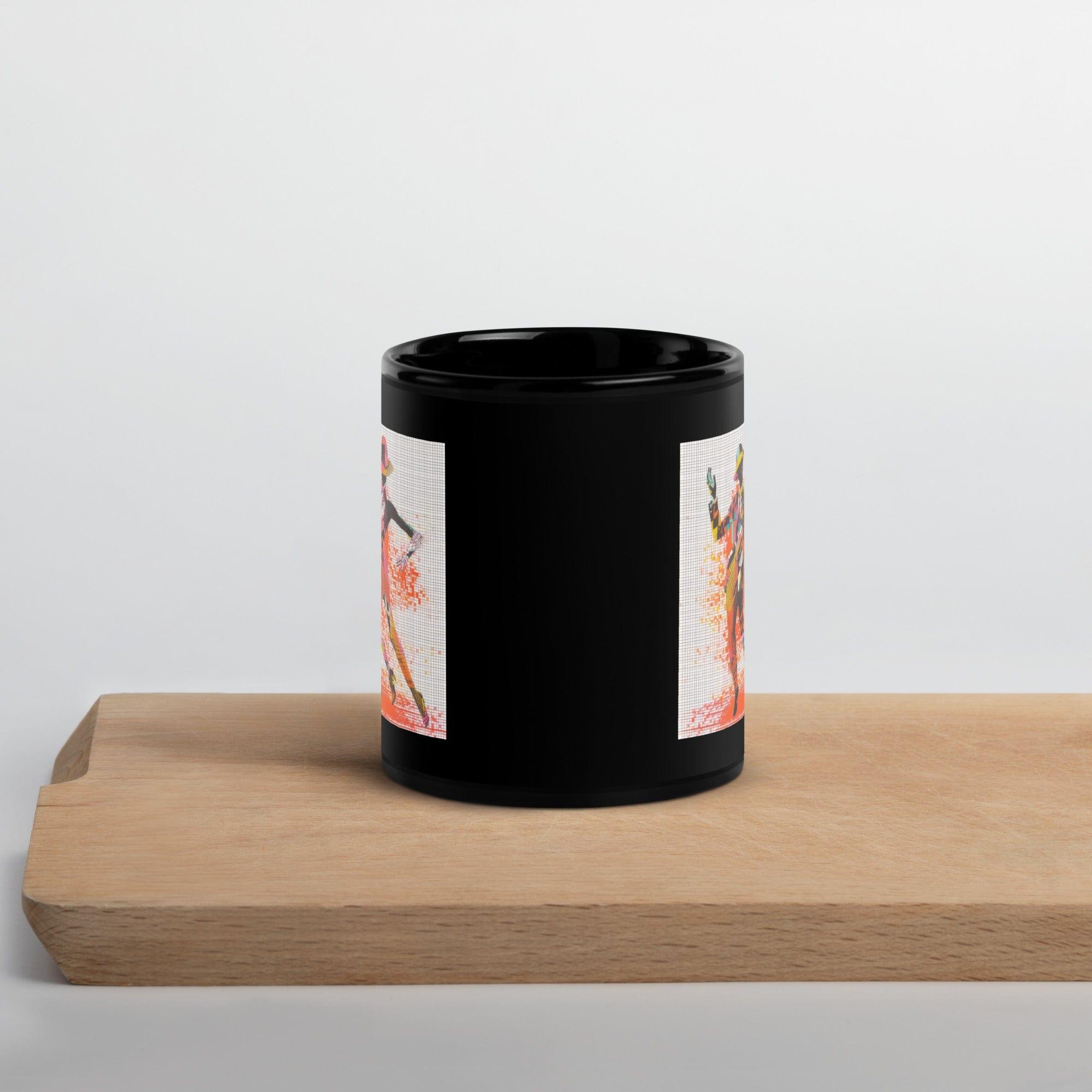 Elegant black glossy mug from the Balletic Dreamland collection.