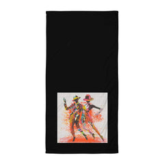 Close-up of the plush texture of the Balletic Dreamland Fashion Towel.
