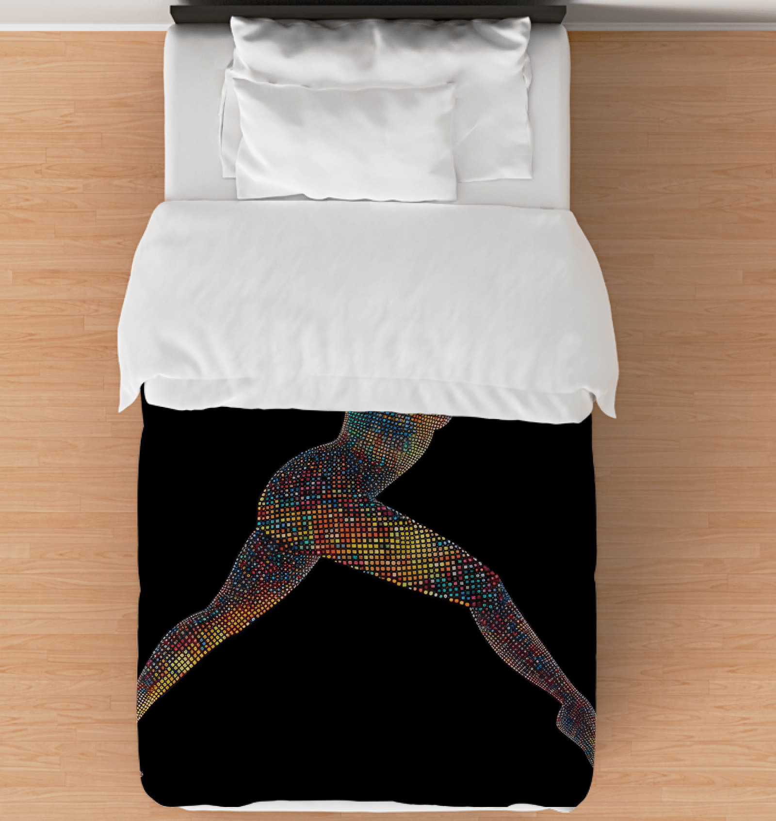 Balletic Elegance Fashion Duvet Cover showcasing its luxurious design and intricate patterns.