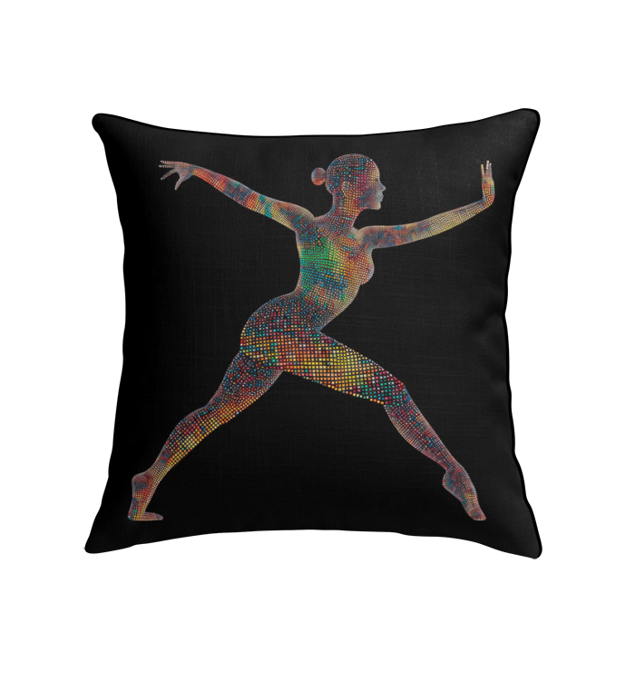 Elegant Balletic Elegance Fashion Pillow in a cozy reading nook, perfect for adding sophistication to your space.