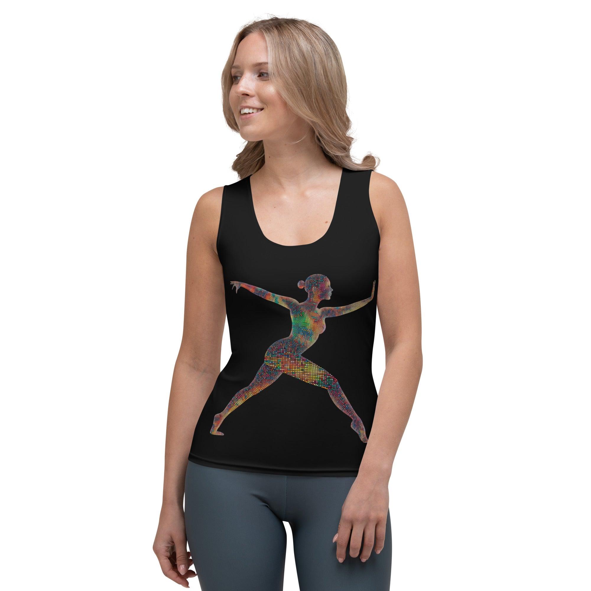 Balletic Elegance Fashion Tank Top in Vibrant Sublimation Print