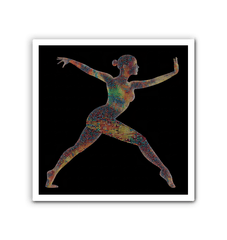 Balletic Elegance Wrapped Canvas in Living Room