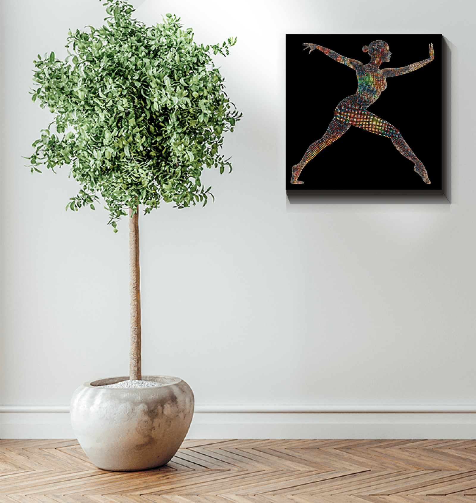 Close-up Detail of Balletic Elegance Fashion Canvas