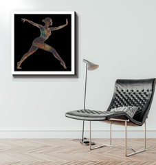 Balletic Elegance Canvas in Gallery Setting