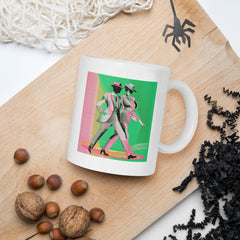 Balletic Euphoria fashion mug in glossy white, perfect for coffee or tea lovers seeking style.