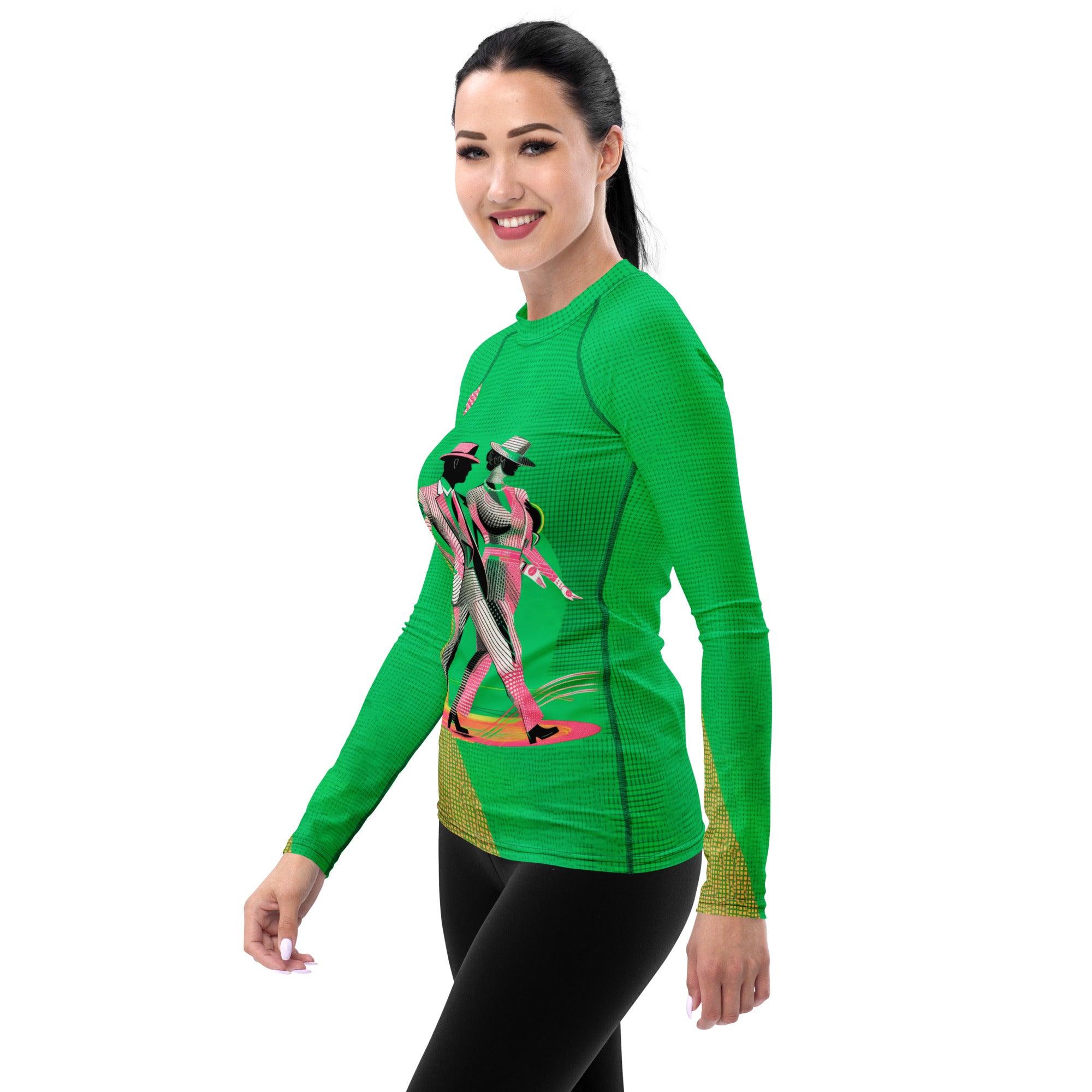 Protective and Stylish Balletic Euphoria Women's Rash Guard.