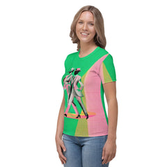 Balletic Euphoria Women's Fashion T-shirt in a casual setting.