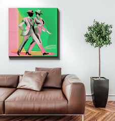 Unique Balletic Euphoria Fashion Canvas in gallery setting.