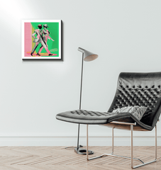 Close-up of Balletic Euphoria Fashion Canvas art.