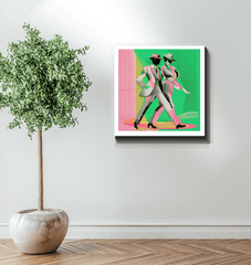 Contemporary Balletic Euphoria Fashion Art Canvas.