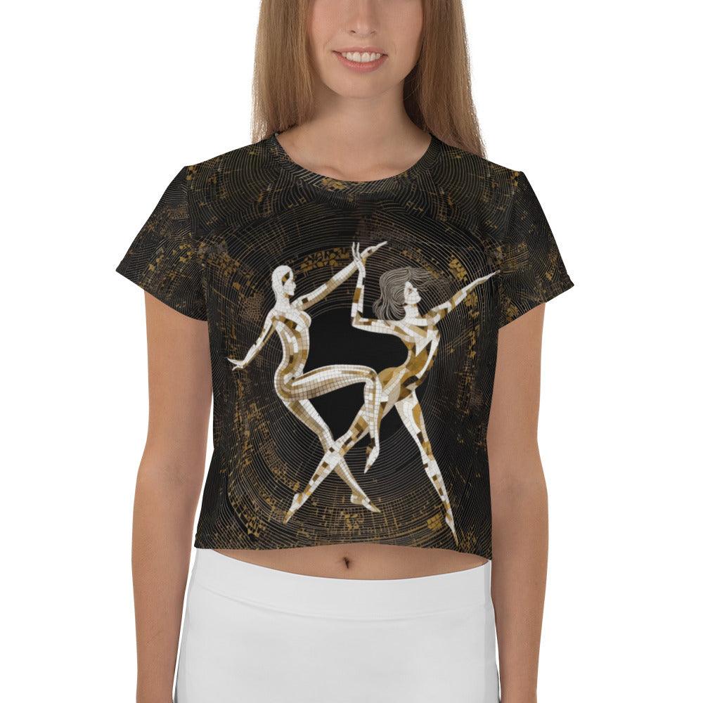 Balletic Extravaganza Style All-Over Print Crop Tee - Beyond T-shirts