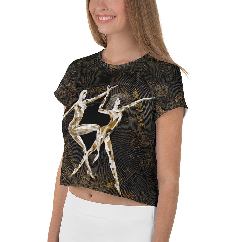 Balletic Extravaganza Style All-Over Print Crop Tee - Beyond T-shirts