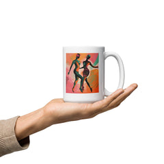 Balletic Extravaganza Style White Glossy Mug - Beyond T-shirts