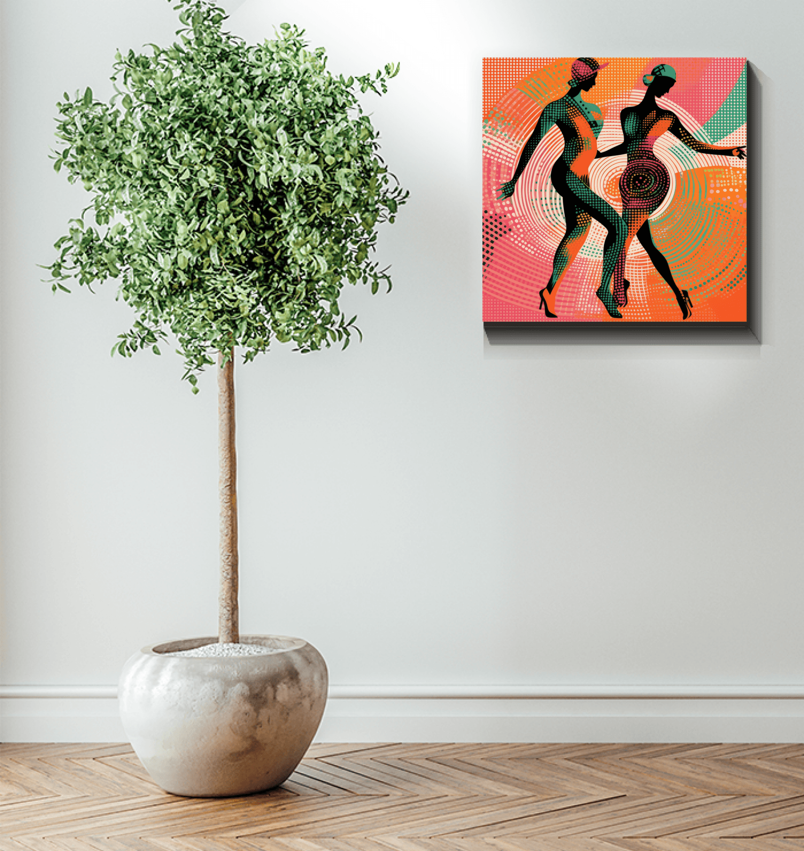 Chic Balletic style wrapped canvas perfect for modern homes.