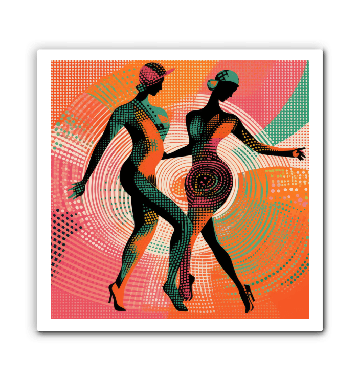 Artistic Balletic Extravaganza wrapped canvas to enhance room decor.