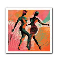Artistic Balletic Extravaganza wrapped canvas to enhance room decor.