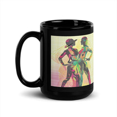 Black glossy mug for ballet enthusiasts