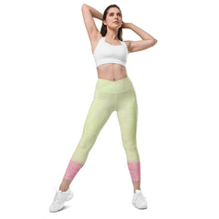 Elegant crossover leggings for ballet dancers.