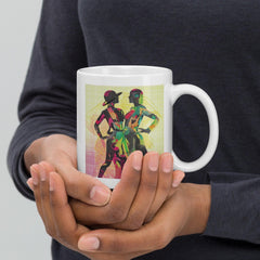 Close-up of Balletic Fantasia Mug with glossy finish