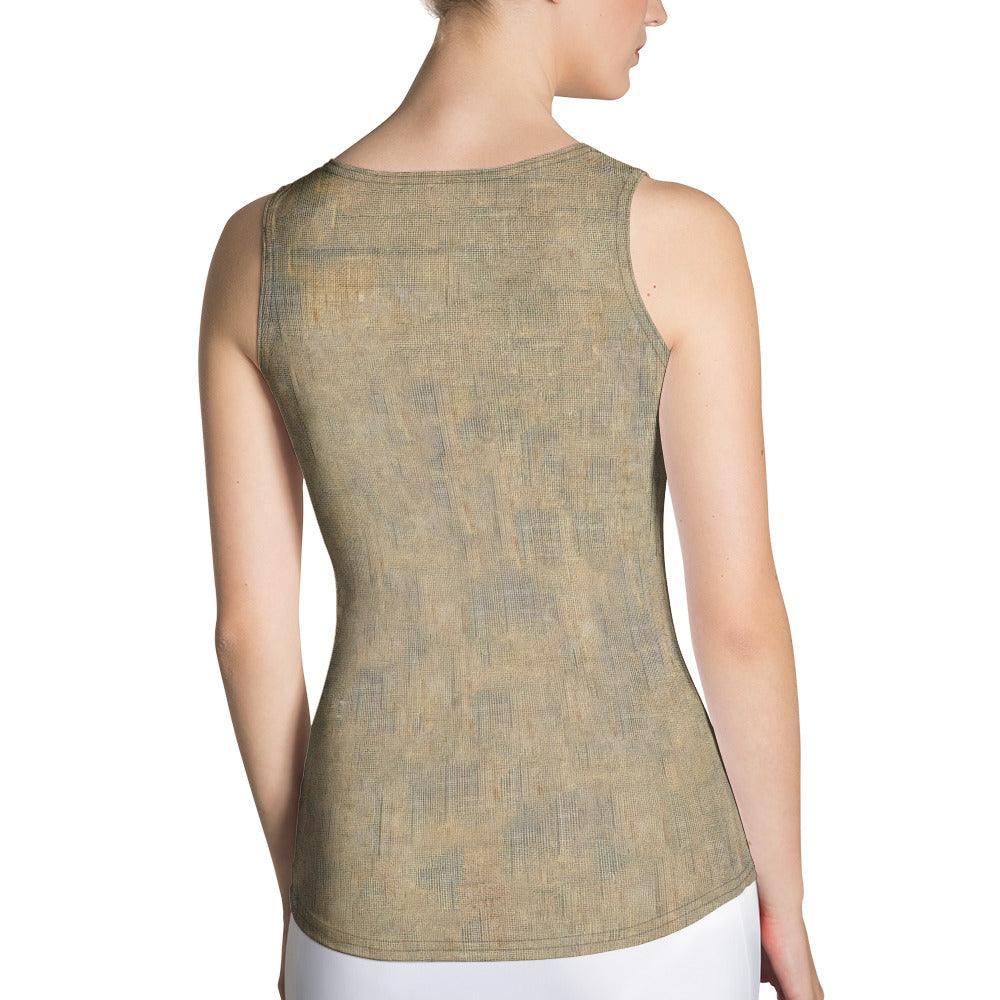 Elegant Cut & Sew Tank Top with sublimation design detail