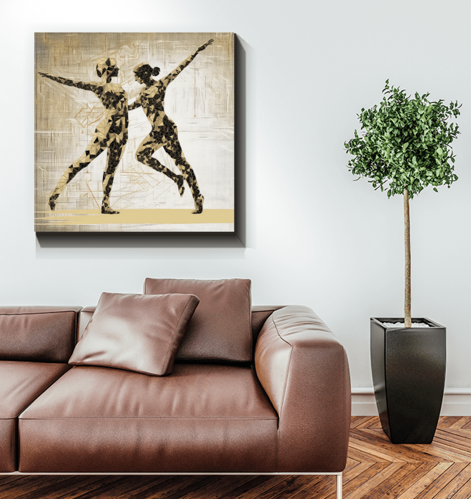 Vibrant colors of Balletic Fantasia of Fashion Canvas art piece