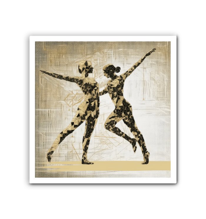 Close-up detail of Balletic Fantasia of Fashion Wrapped Canvas art