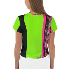 All-over print design on Balletic Fashion crop top