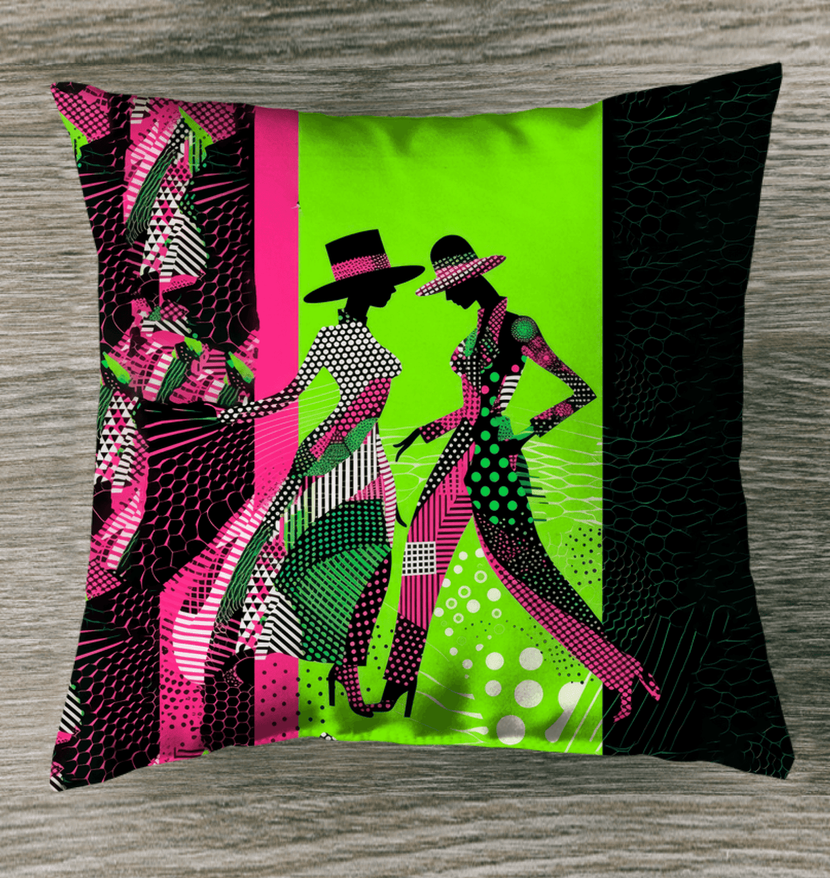 Ballet-inspired fashion portrait pillow for stylish home decor