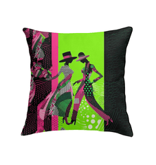 Sophisticated ballet fashion portrait cushion for luxurious living spaces