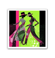 Elegant mens wrapped canvas featuring balletic fashion portraits