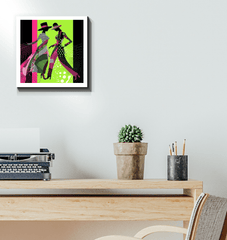 Sophisticated balletic fashion canvas art for interior design