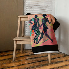 Elegant Balletic Flourishes Attire Towel displayed on a minimalist bathroom rack.